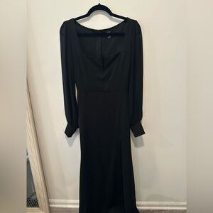 Windsor Store Black Longsleeve Maxi Dress